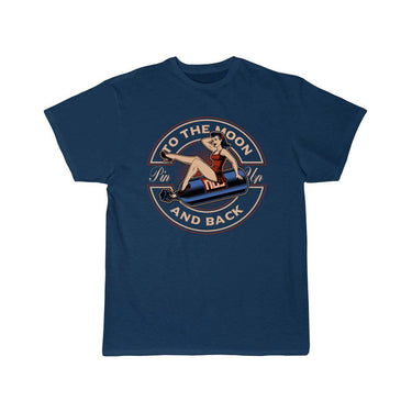Old School Hot Rod To the Moon & Back Retro Pin T-Shirt THE AV8R